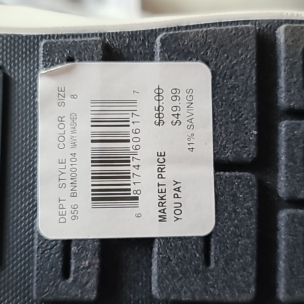 Ben Sherman Purcy slip on . Men's shoe size 8. Navy and white. - Picture 3 of 6